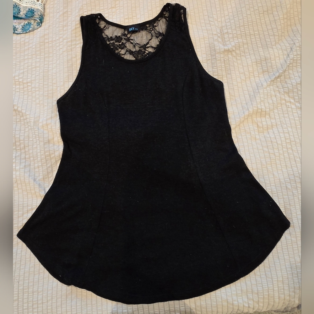 Women's Black Lace Tank Top